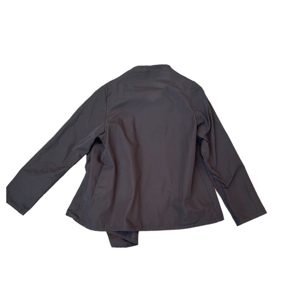 Bryn Walker Women Black Draped Open Front Jacket Cardigan outerwear asymetrical - Picture 6 of 10